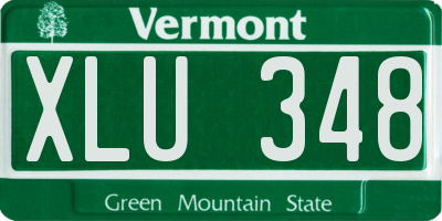 VT license plate XLU348