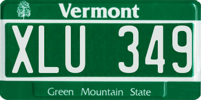 VT license plate XLU349