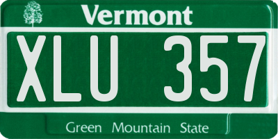 VT license plate XLU357