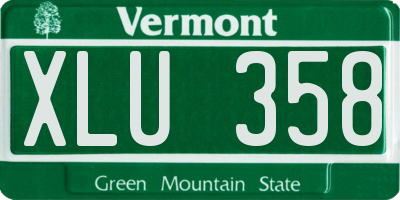 VT license plate XLU358