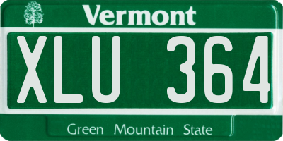 VT license plate XLU364
