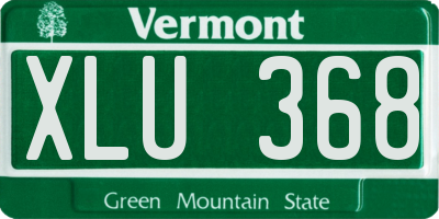 VT license plate XLU368