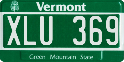 VT license plate XLU369