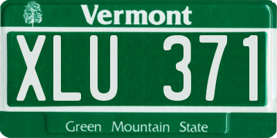 VT license plate XLU371