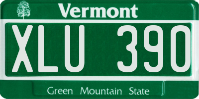 VT license plate XLU390