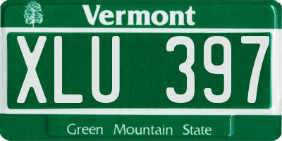 VT license plate XLU397