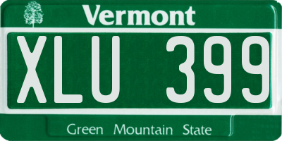 VT license plate XLU399