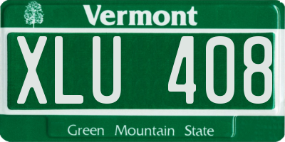VT license plate XLU408