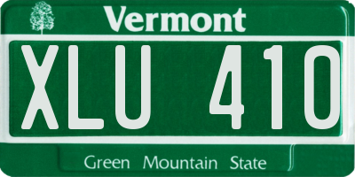 VT license plate XLU410