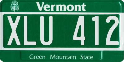 VT license plate XLU412