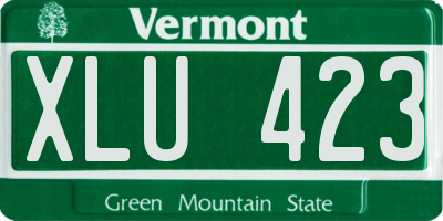 VT license plate XLU423