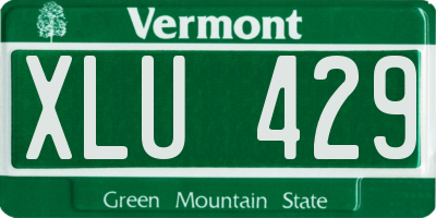 VT license plate XLU429