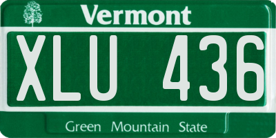 VT license plate XLU436