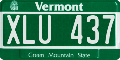 VT license plate XLU437