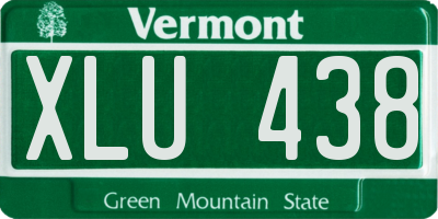 VT license plate XLU438