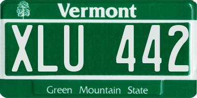 VT license plate XLU442