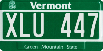 VT license plate XLU447