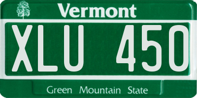 VT license plate XLU450