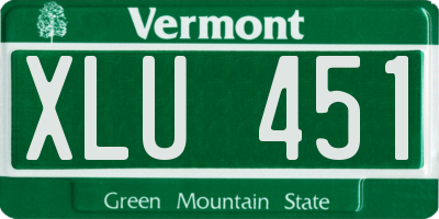 VT license plate XLU451