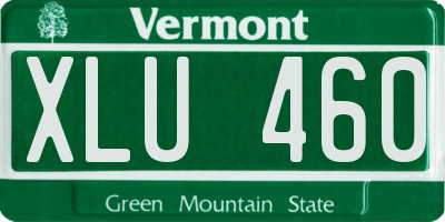 VT license plate XLU460