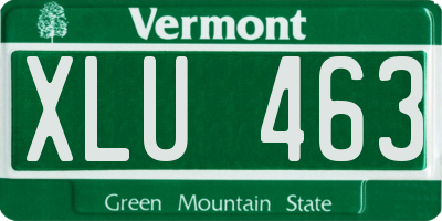 VT license plate XLU463