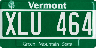 VT license plate XLU464