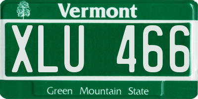 VT license plate XLU466