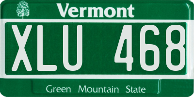 VT license plate XLU468