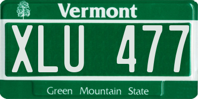 VT license plate XLU477