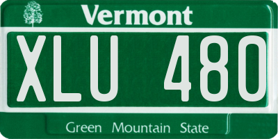 VT license plate XLU480