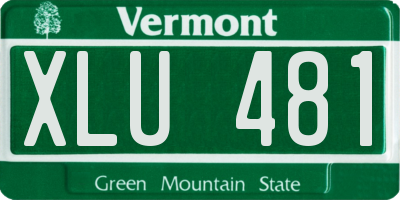 VT license plate XLU481