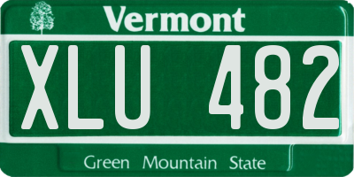 VT license plate XLU482