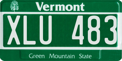 VT license plate XLU483