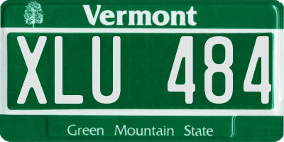 VT license plate XLU484