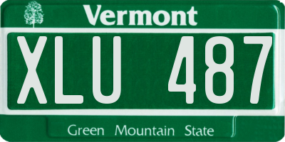 VT license plate XLU487