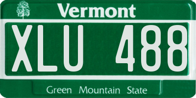 VT license plate XLU488