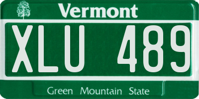 VT license plate XLU489