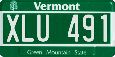 VT license plate XLU491