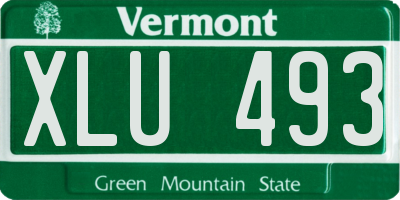 VT license plate XLU493