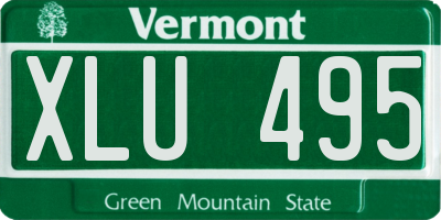 VT license plate XLU495