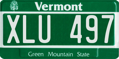 VT license plate XLU497