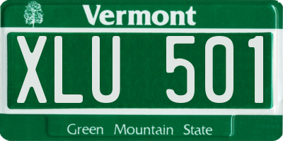VT license plate XLU501