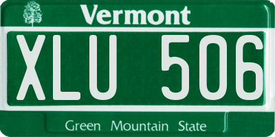 VT license plate XLU506