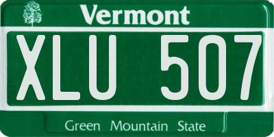 VT license plate XLU507