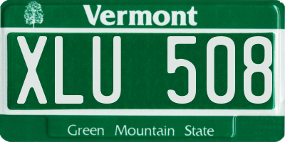VT license plate XLU508