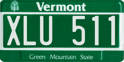 VT license plate XLU511
