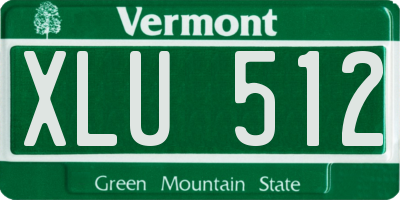 VT license plate XLU512