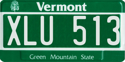 VT license plate XLU513