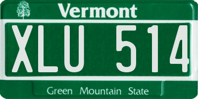 VT license plate XLU514