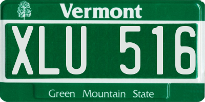 VT license plate XLU516